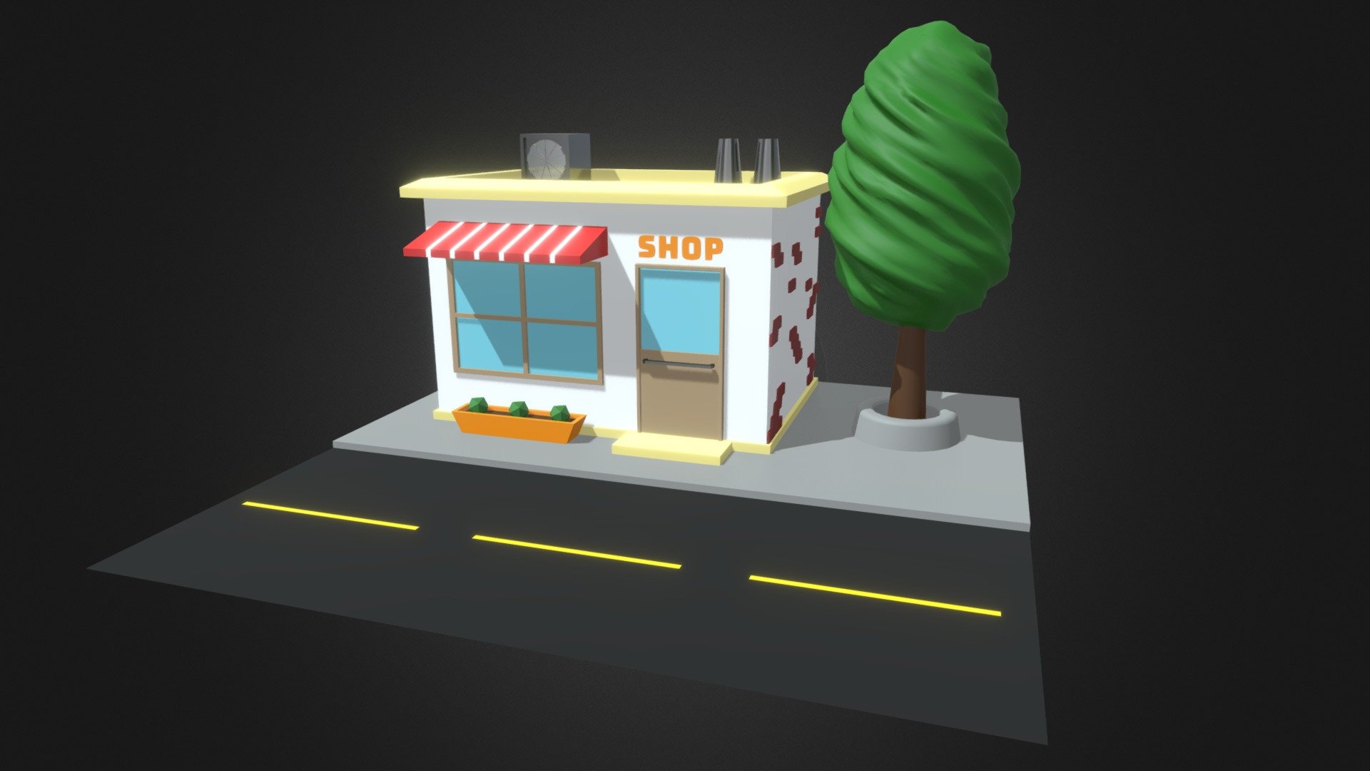 Shop Cartoon 3d model