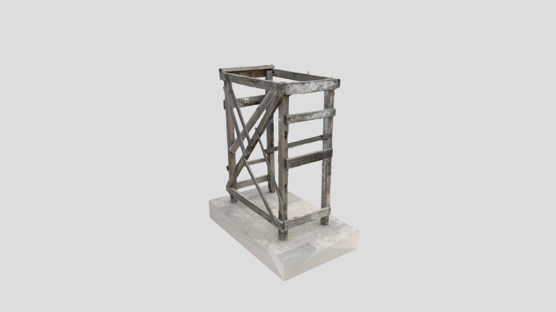 Wooden Scaffolding 3d model