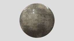 Floor Tile 002 V 02 PBR 4K Dirty