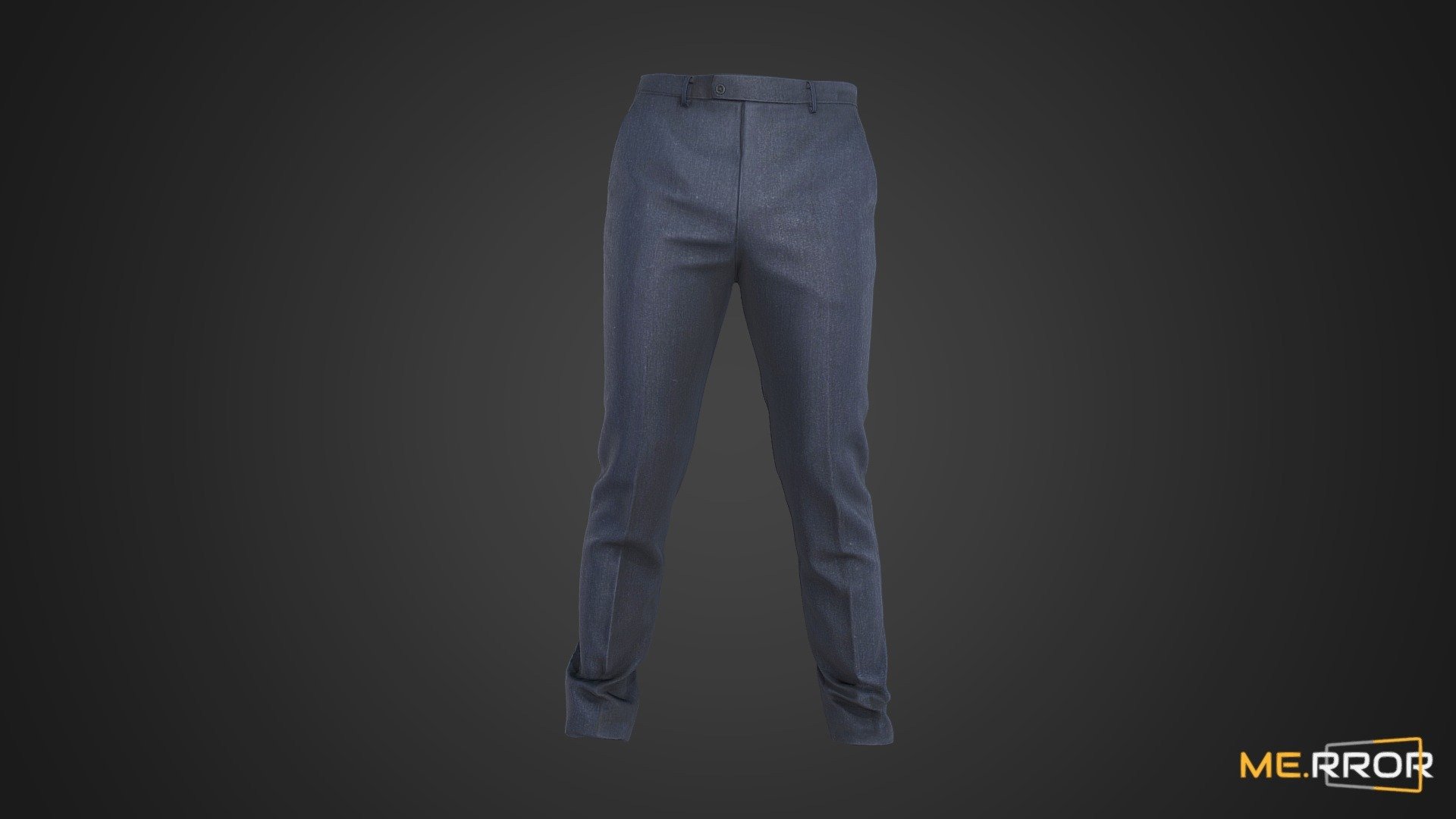 [Game-Ready] Navy Suit Slacks Pants 3d model