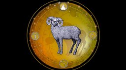 Cartoon Parallax Constellation Zodiac Sign Aries