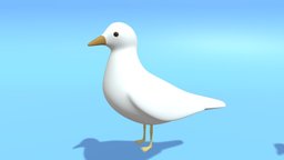 Cartoon Cute Bird Seagull