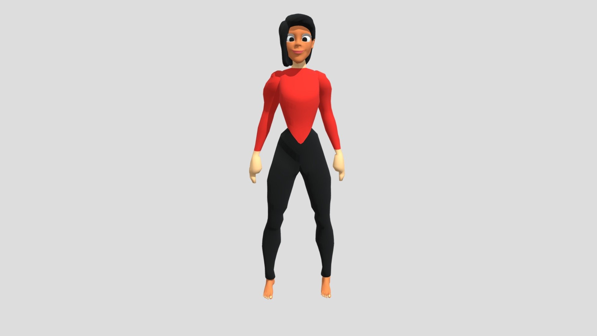 Just A cartoon girl 3d model