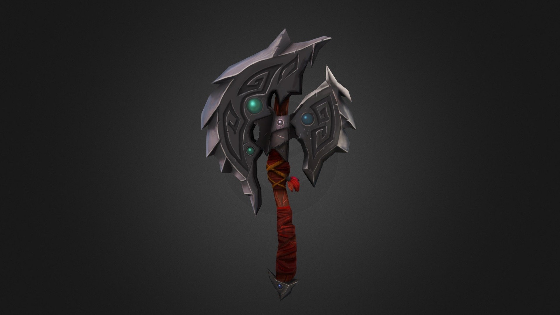 hand painting Axe 3d model