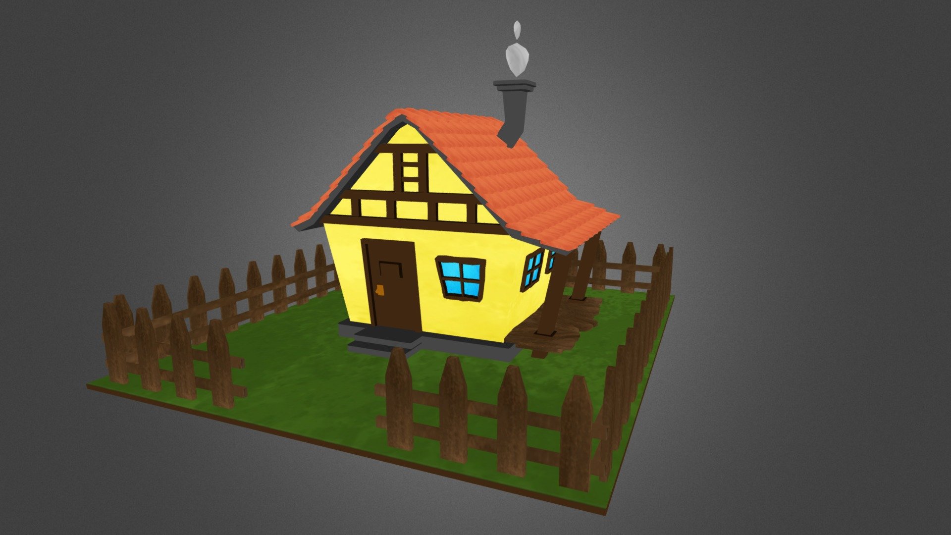 Cartoon House 3d model