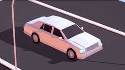 Cartoon Low Poly Toyota Century Car