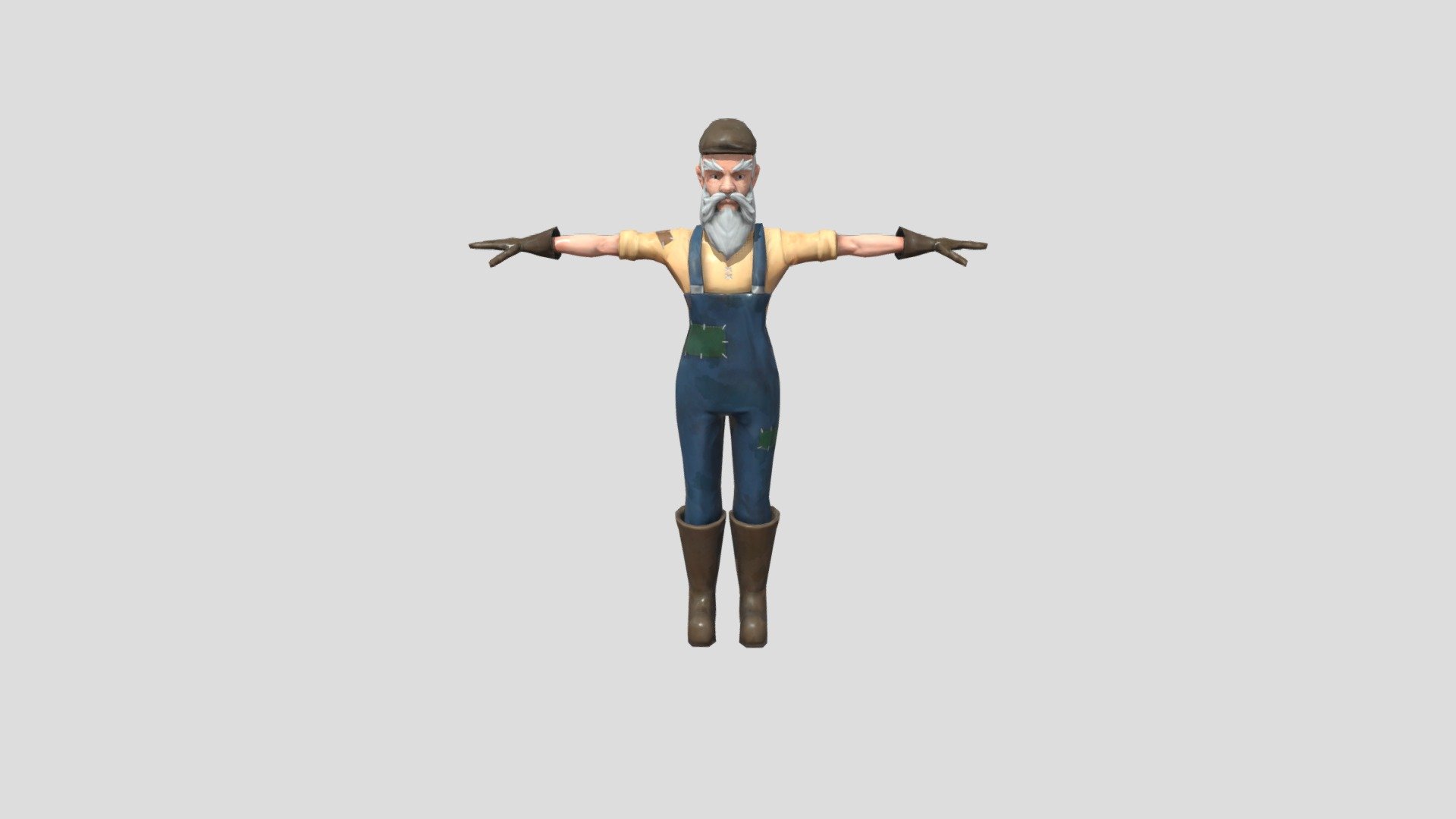 farmer character model 3d model