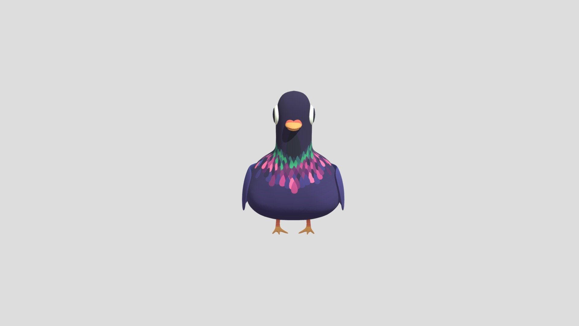 Cartoon Pigeon 3d model