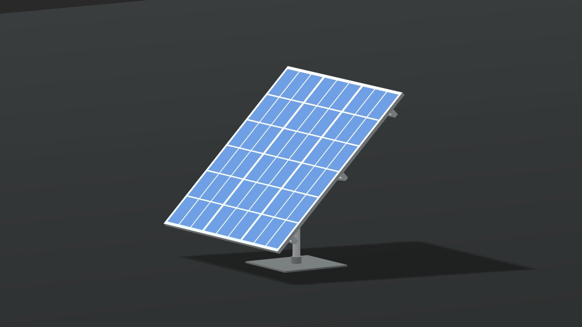 Cartoon Low Poly Solar Panel 3d model