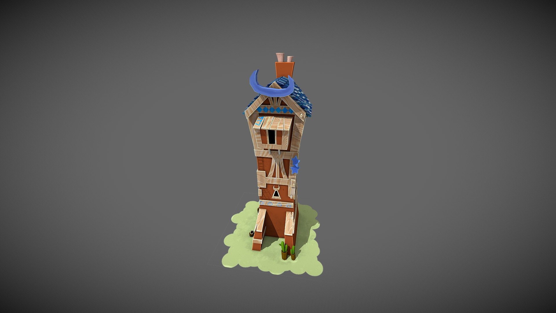 Cartoon House 3d model