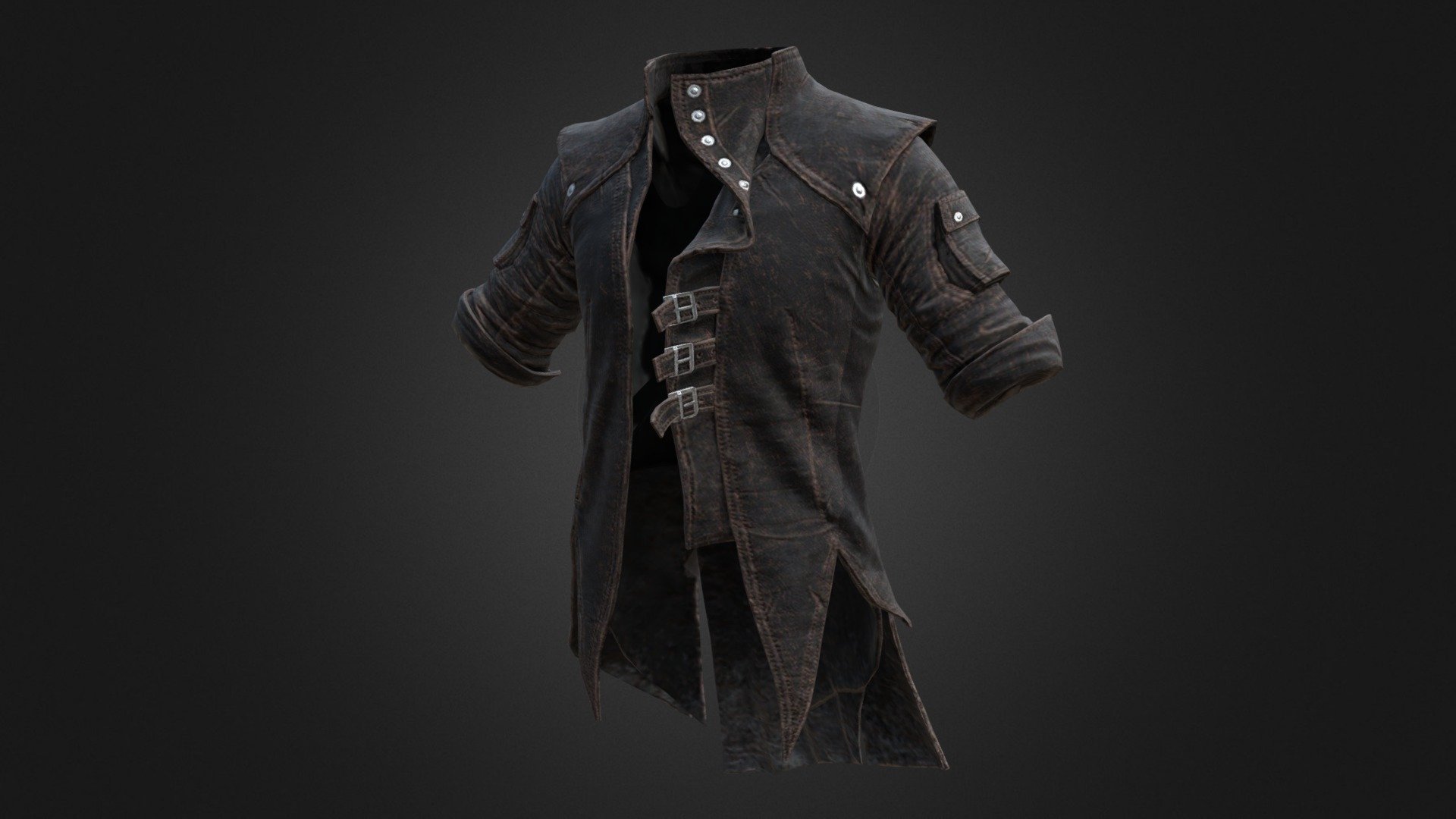 Custom Trenchcoat (Male) 3d model