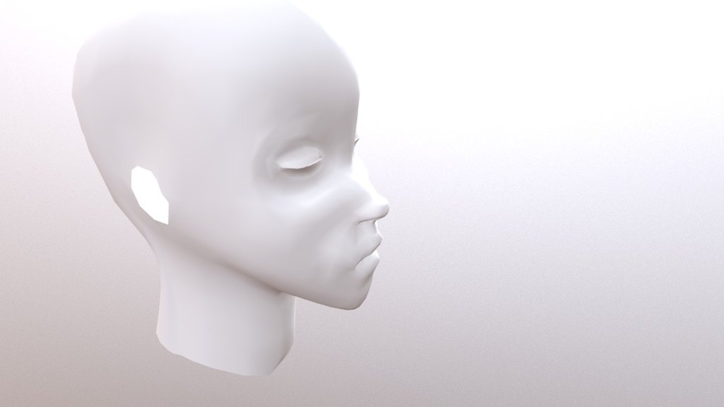 Cartoon Head 3d model