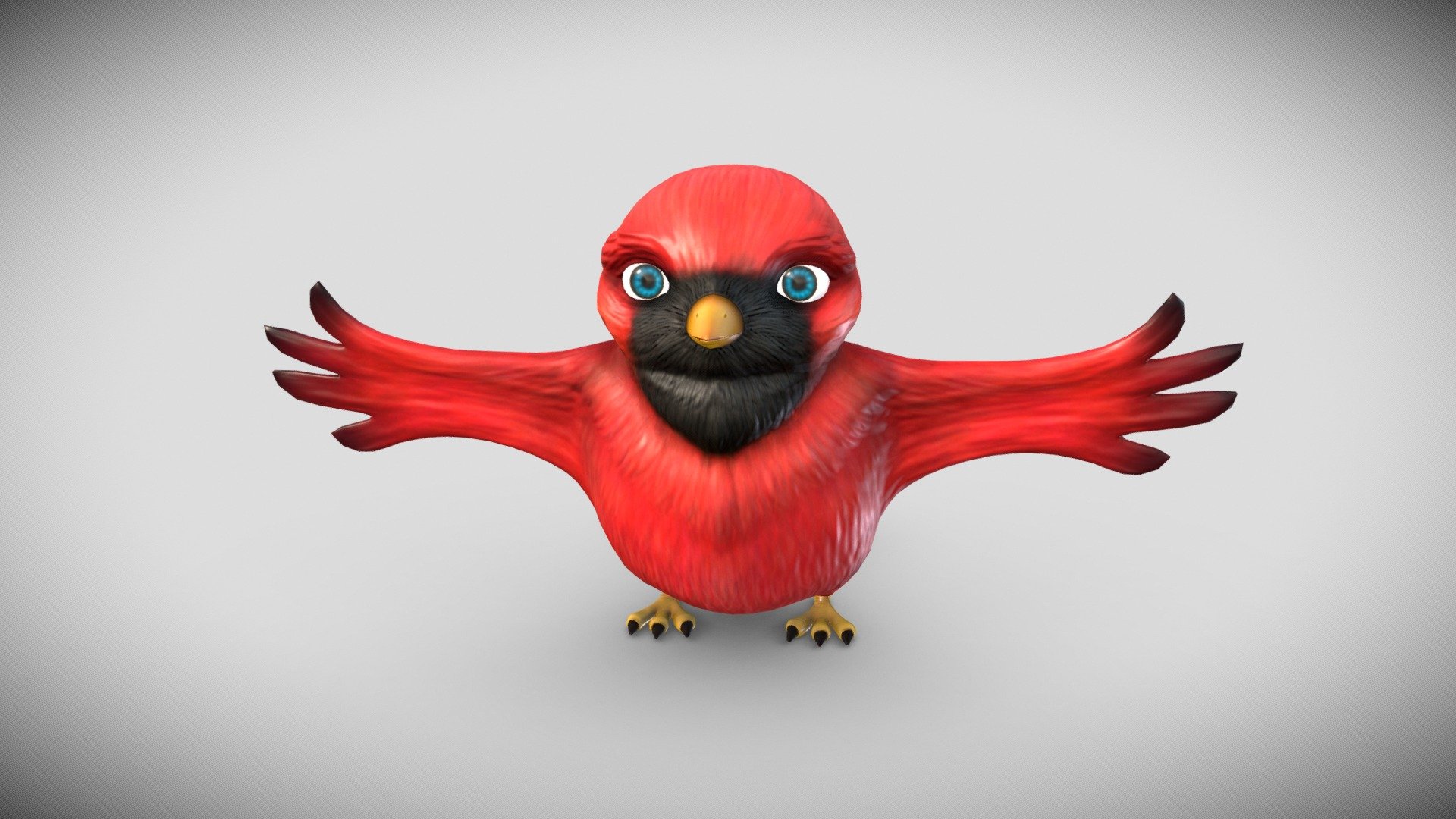 Cartoon Cardinal 3d model