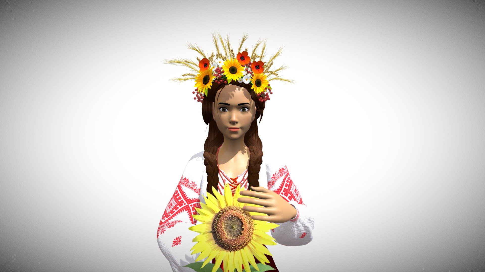 Ukrainian girl 3d model