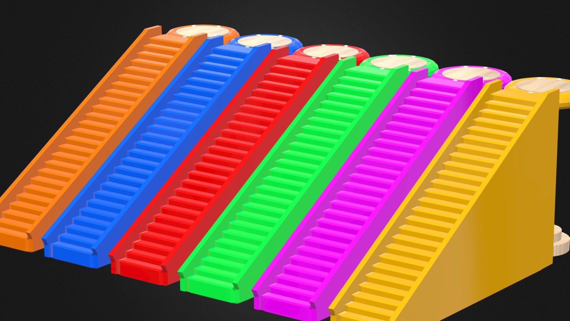 New Colorful Stairs 3d model