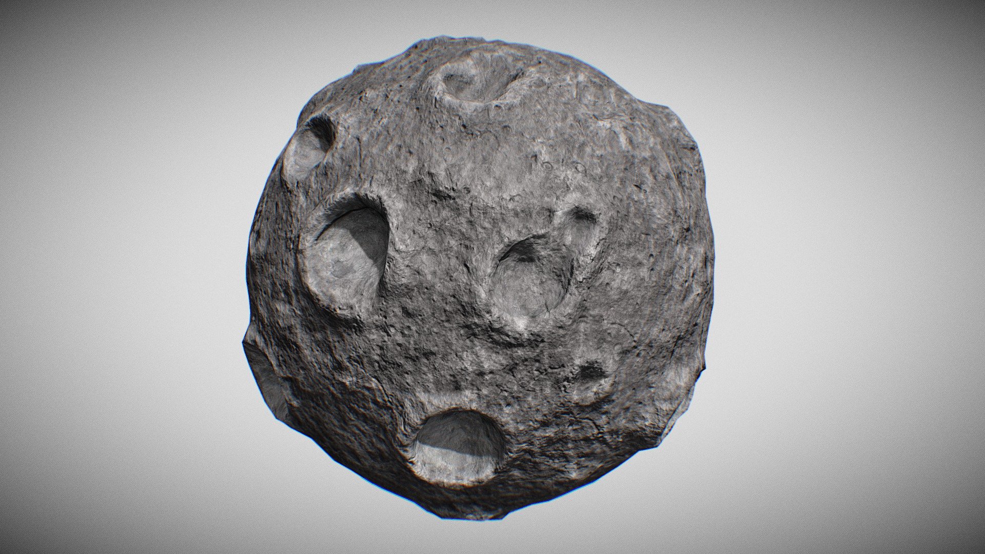 Cartoon Moon PBR 3d model