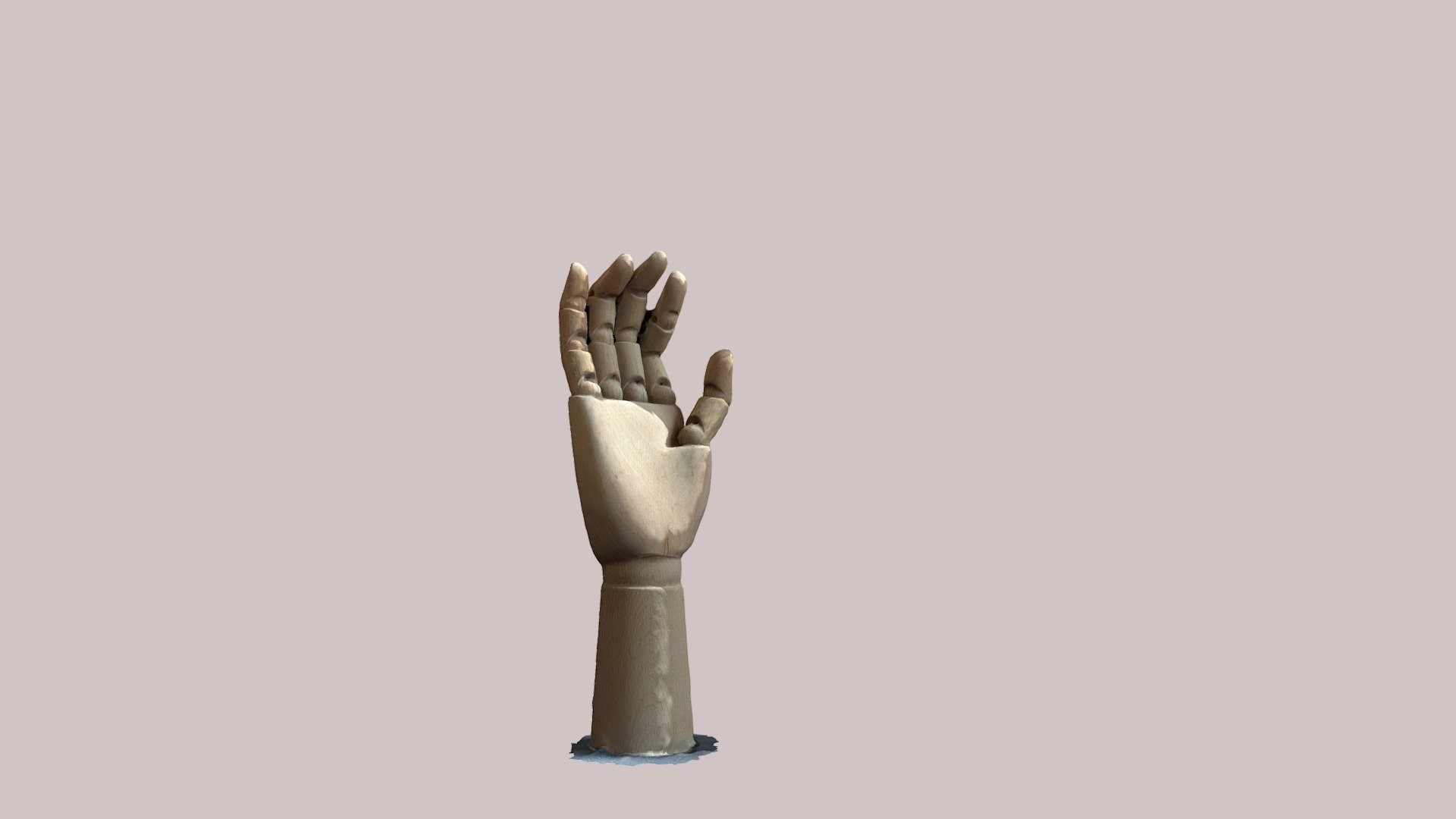 Wooden hand 3d model