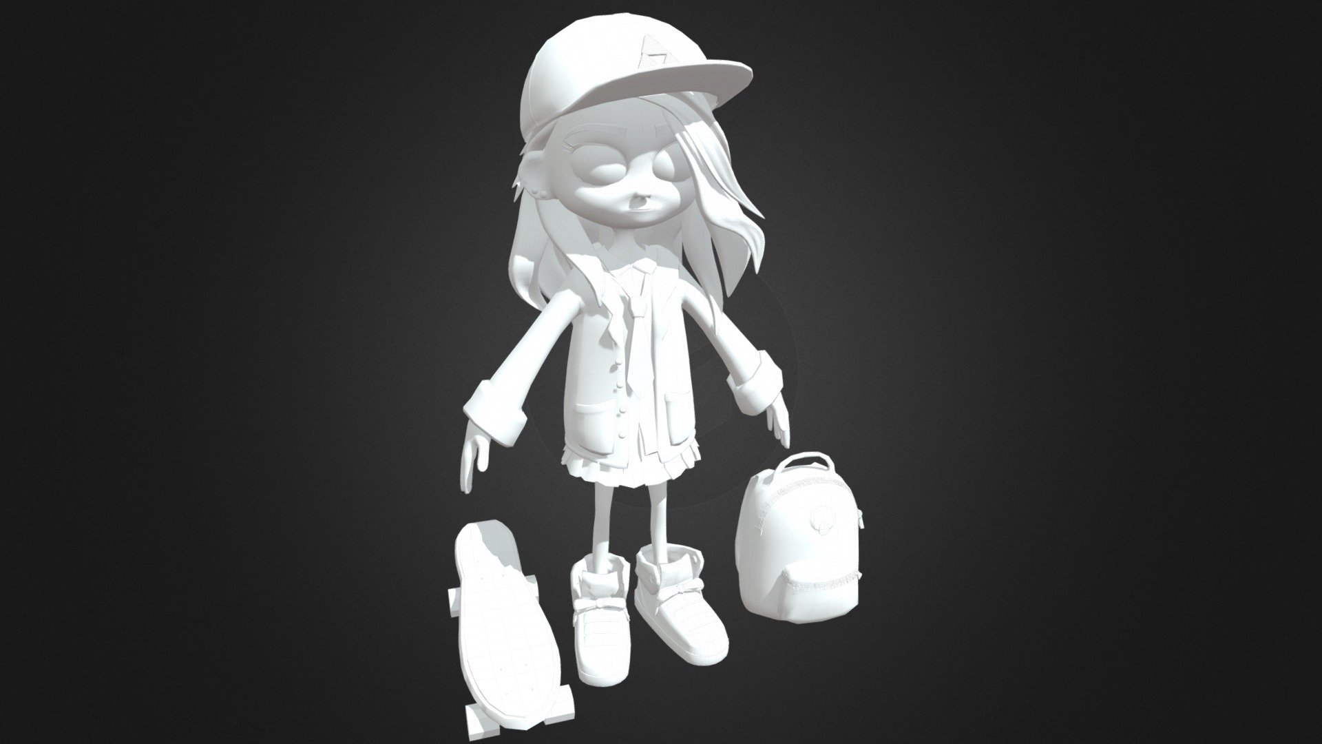 WIP Cartoon Character 3d model