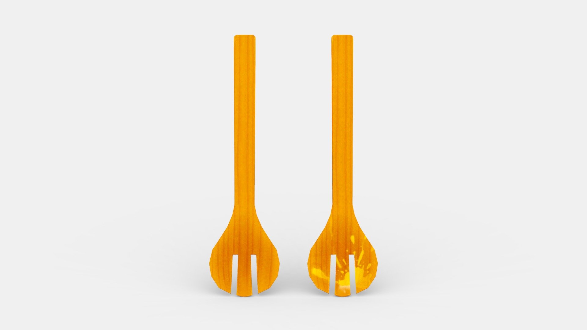 Cartoon wooden spatula 3d model