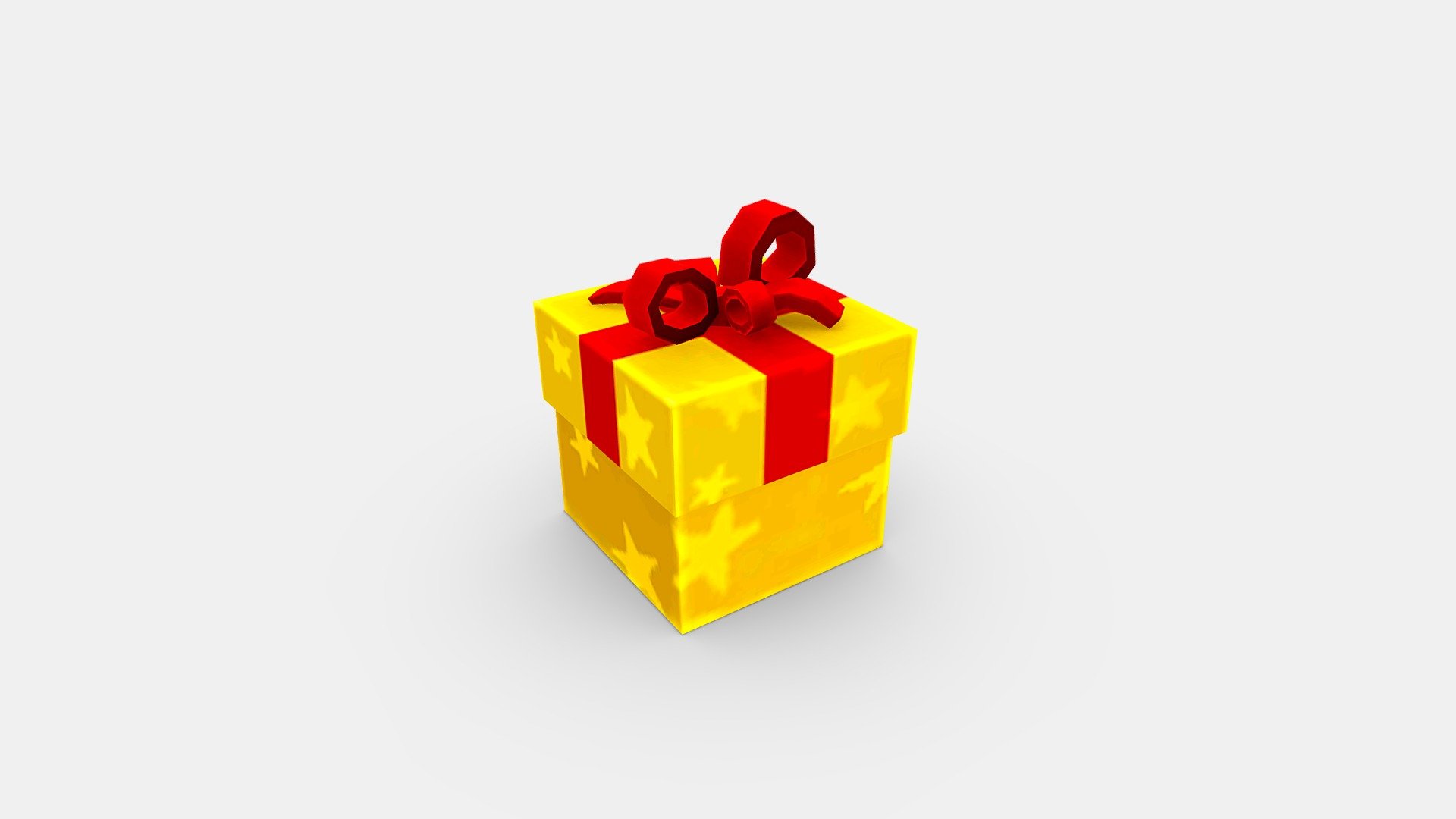 Cartoon Diamond Gift Box 3d model