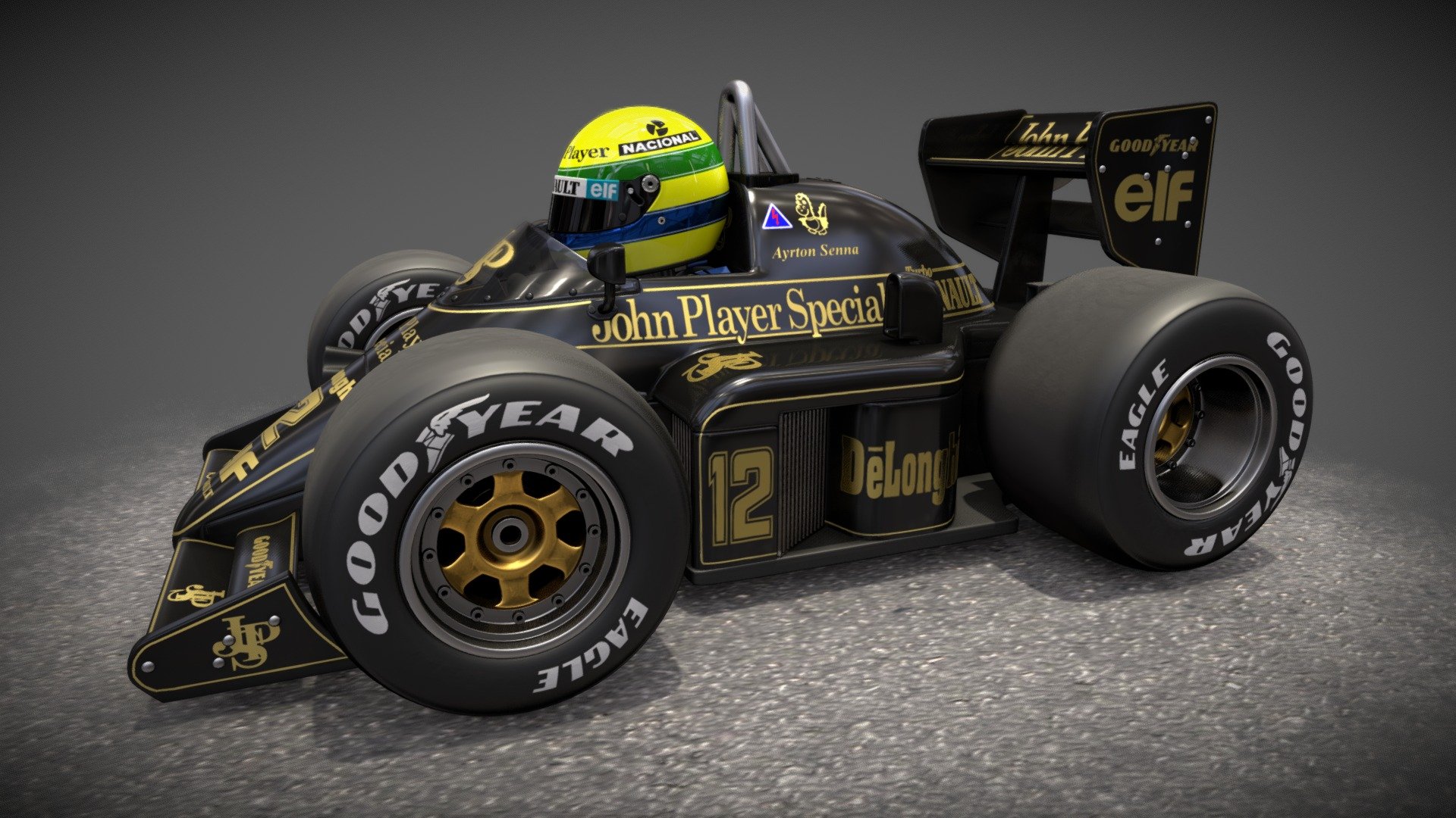 Lotus_98T 1986 Ayrton Senna Toy_Style 3d model