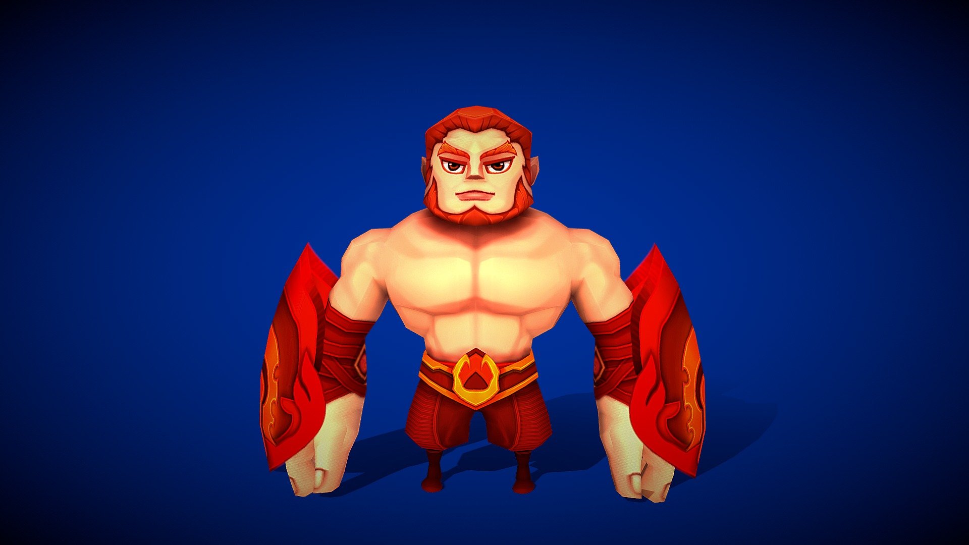 Cartoon Fighter 3d model