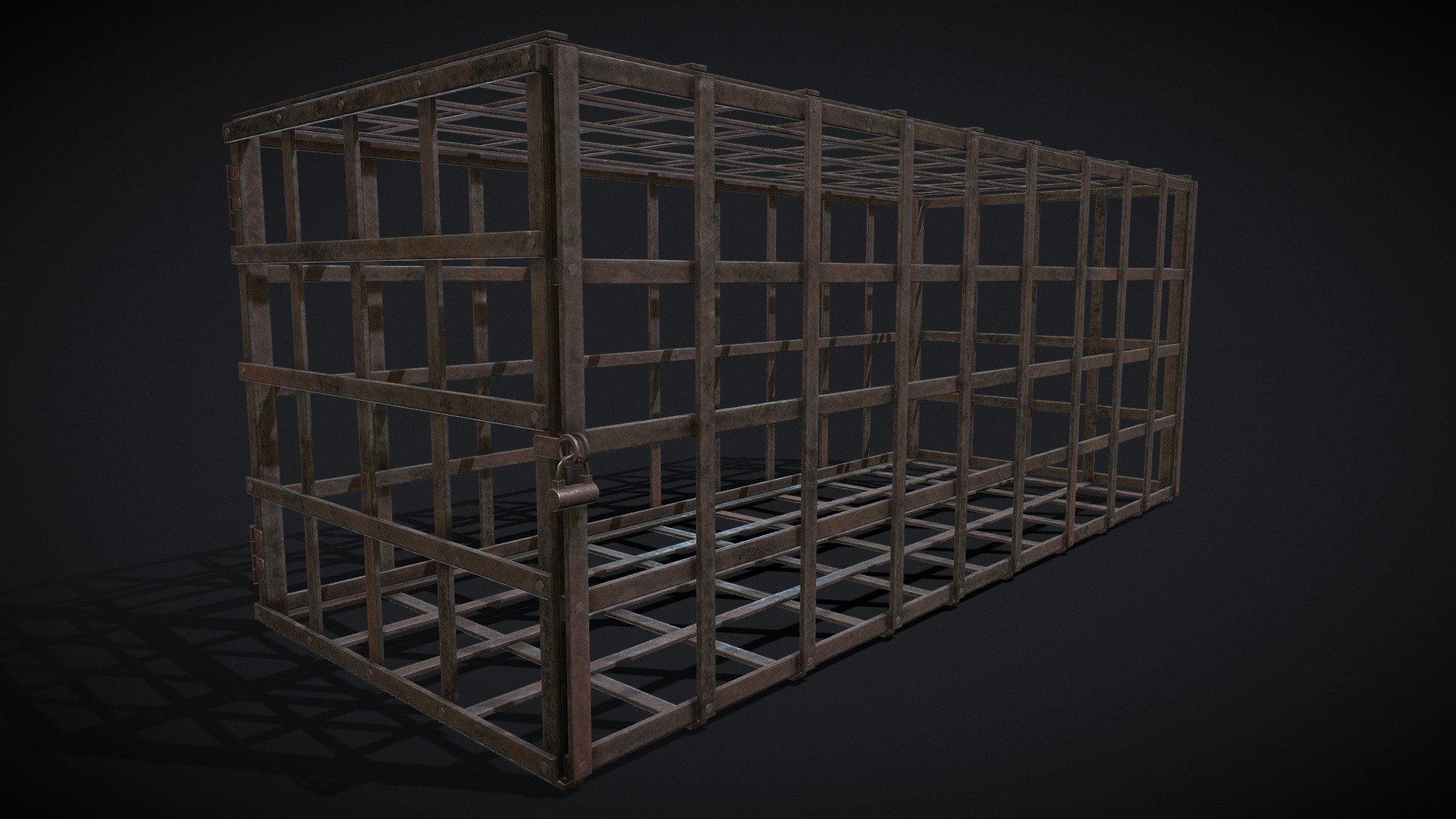 Medieval Metal Cage 3d model