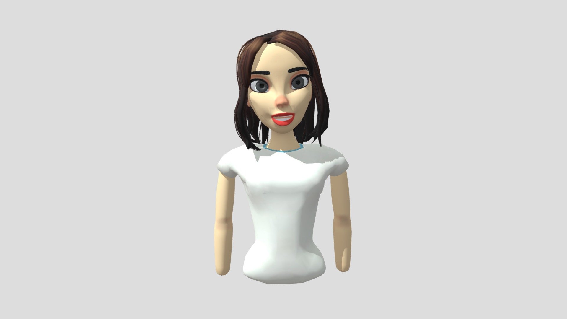 Cartoon face model 3d model