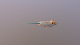 Animated cartoon stingray