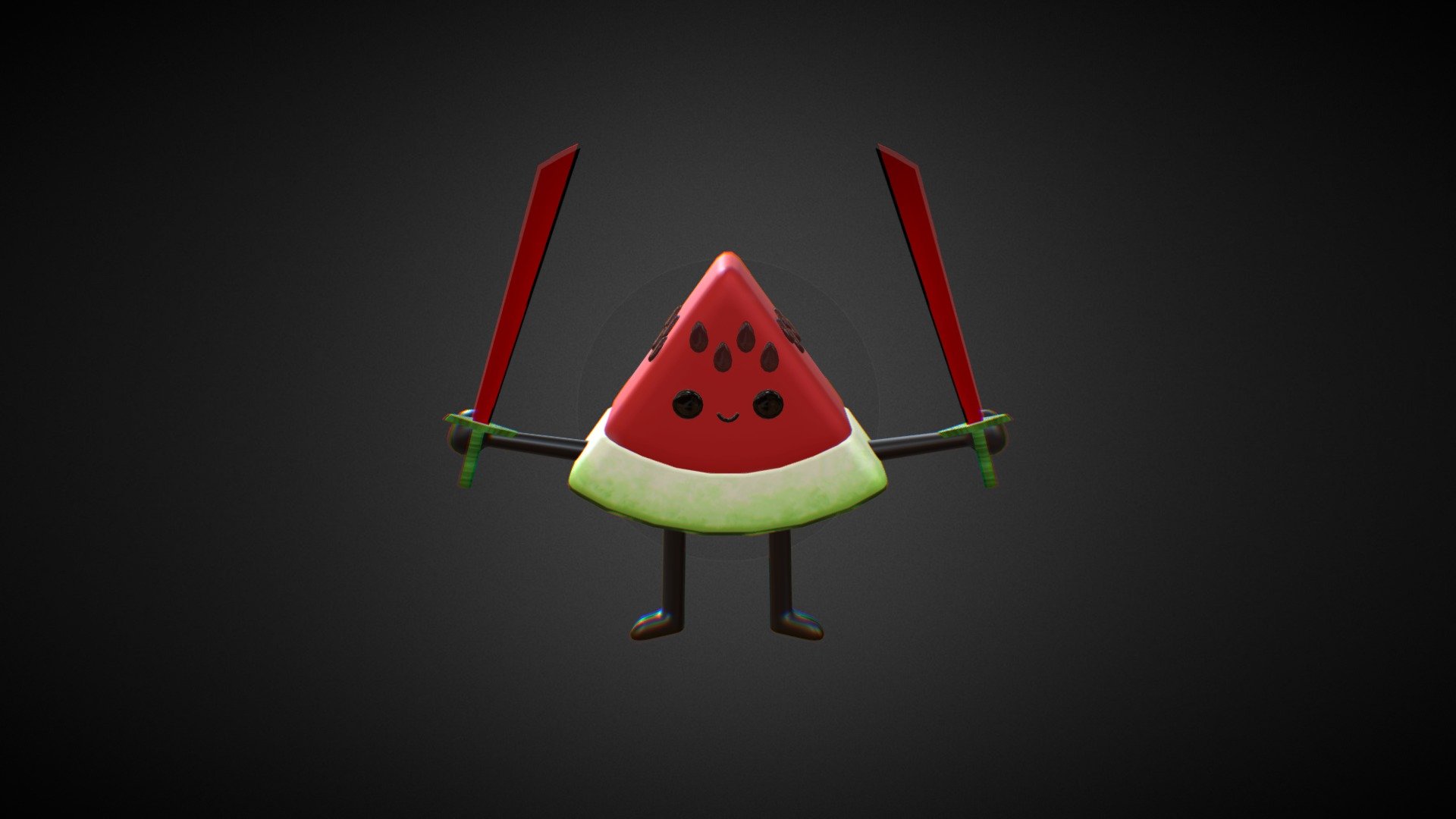 Watermelon warrior Remix 3d model