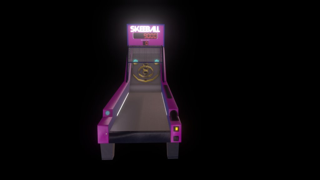 Skee Ball Game 3d model