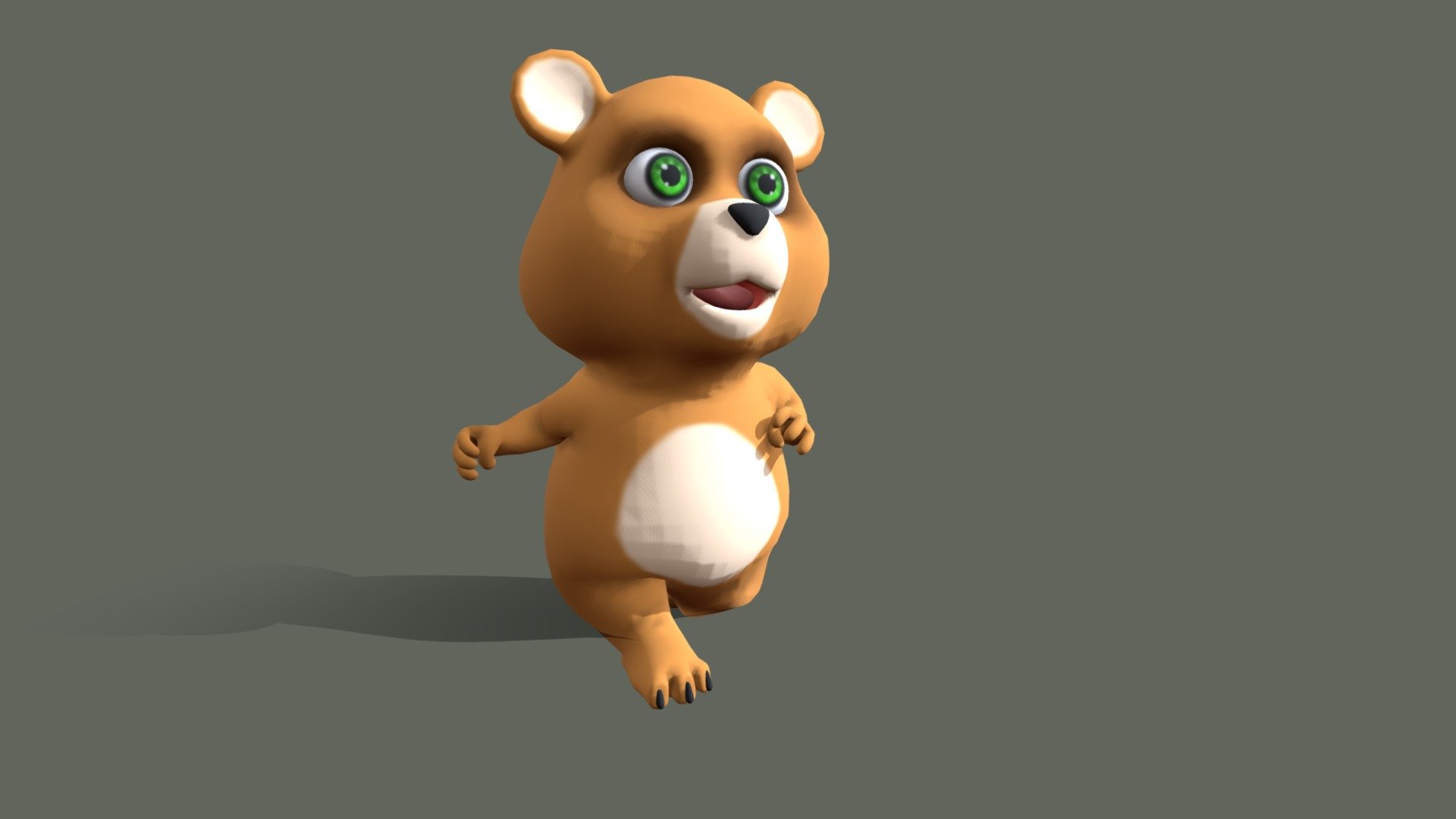 cartoon teddy 3d model