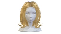 cartoon lush female 4 haircut of medium