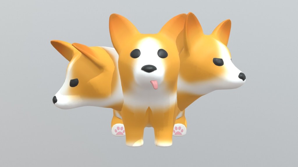 Cerberus Corgi 3d model