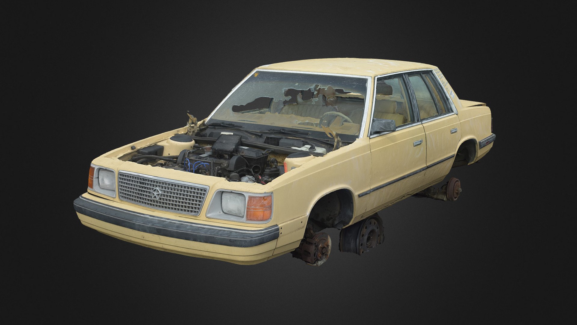 1985-1989 Reliant 4-door [Scan] 3d model