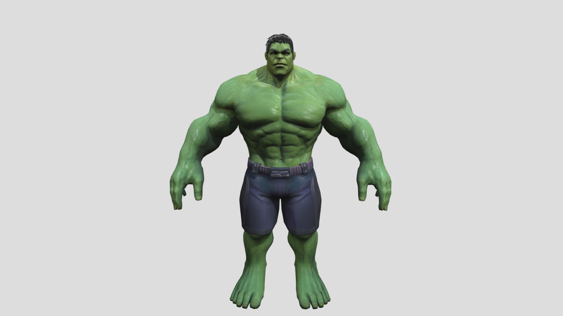 CARTOONIC HULK (Textured) (Rigged) 3d model