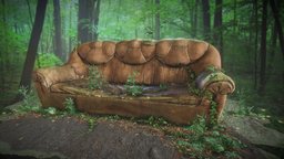 Forgotten Sofa Game Asset