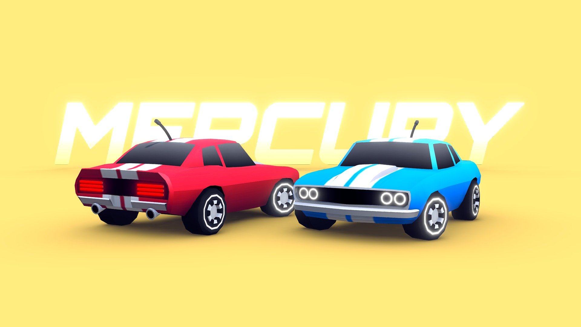 TURBO: "Mercury" Cartoon Car 3d model