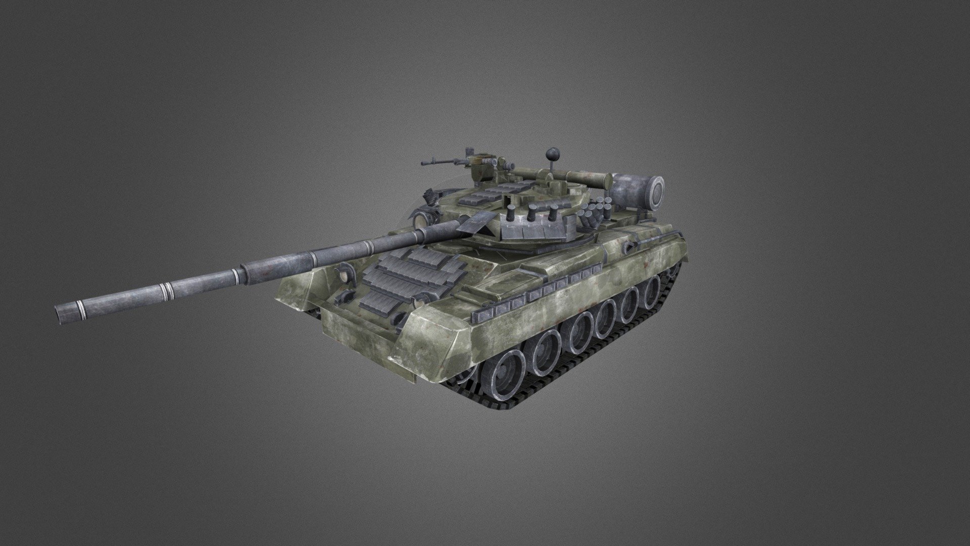 T-80UD Main Battle Tank 3d model