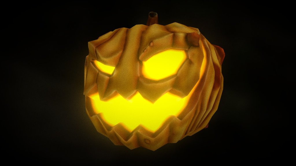 Cartoon Pumpkin Head 3d model