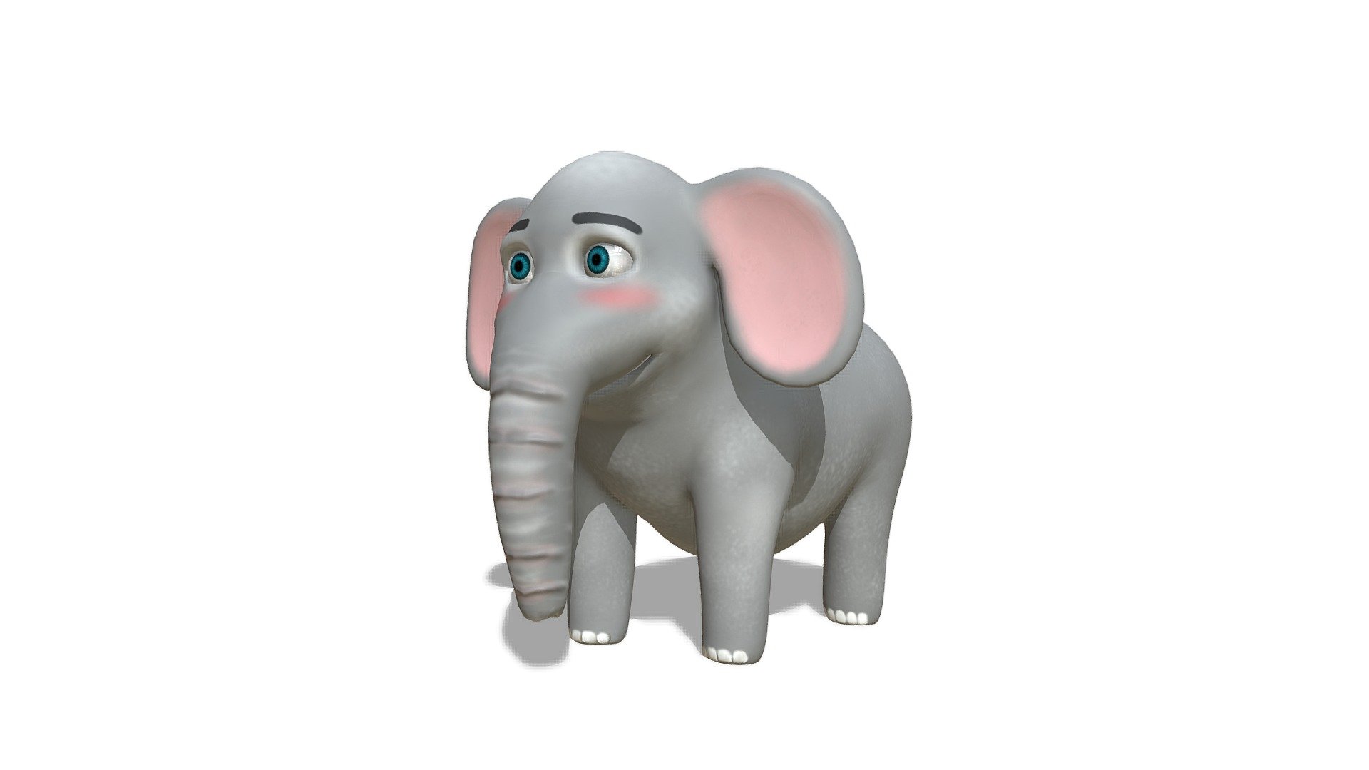 Cartoon Elephant 3d model