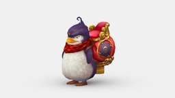 Cartoon gangster penguin mount