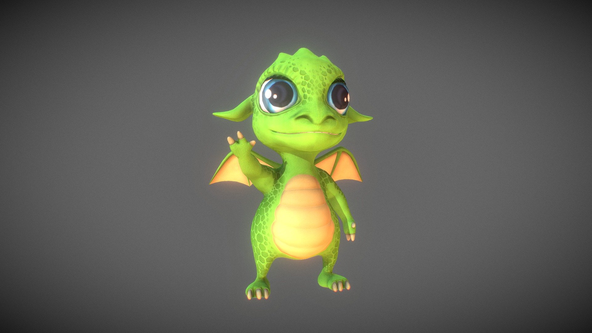 Cartoon Dragon 3d model