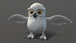 Cartoon Snowy Owl