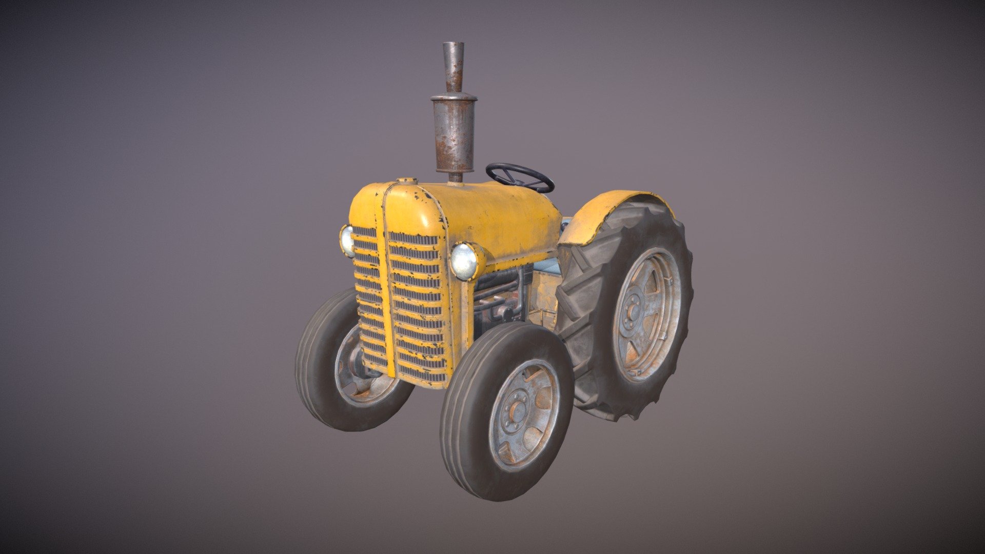 Cartoon Tractor 3d model