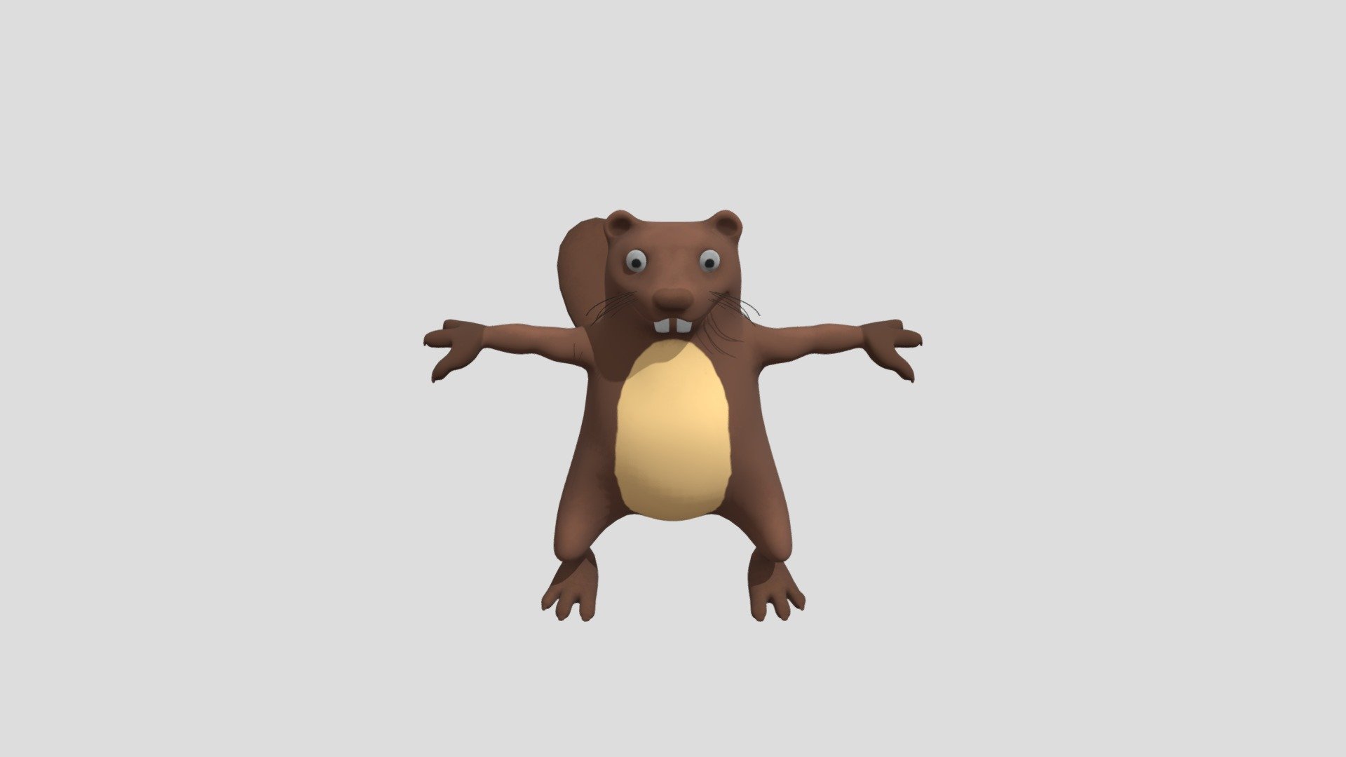 Cartoon Beaver 3d model