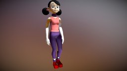 cartoon girl animation