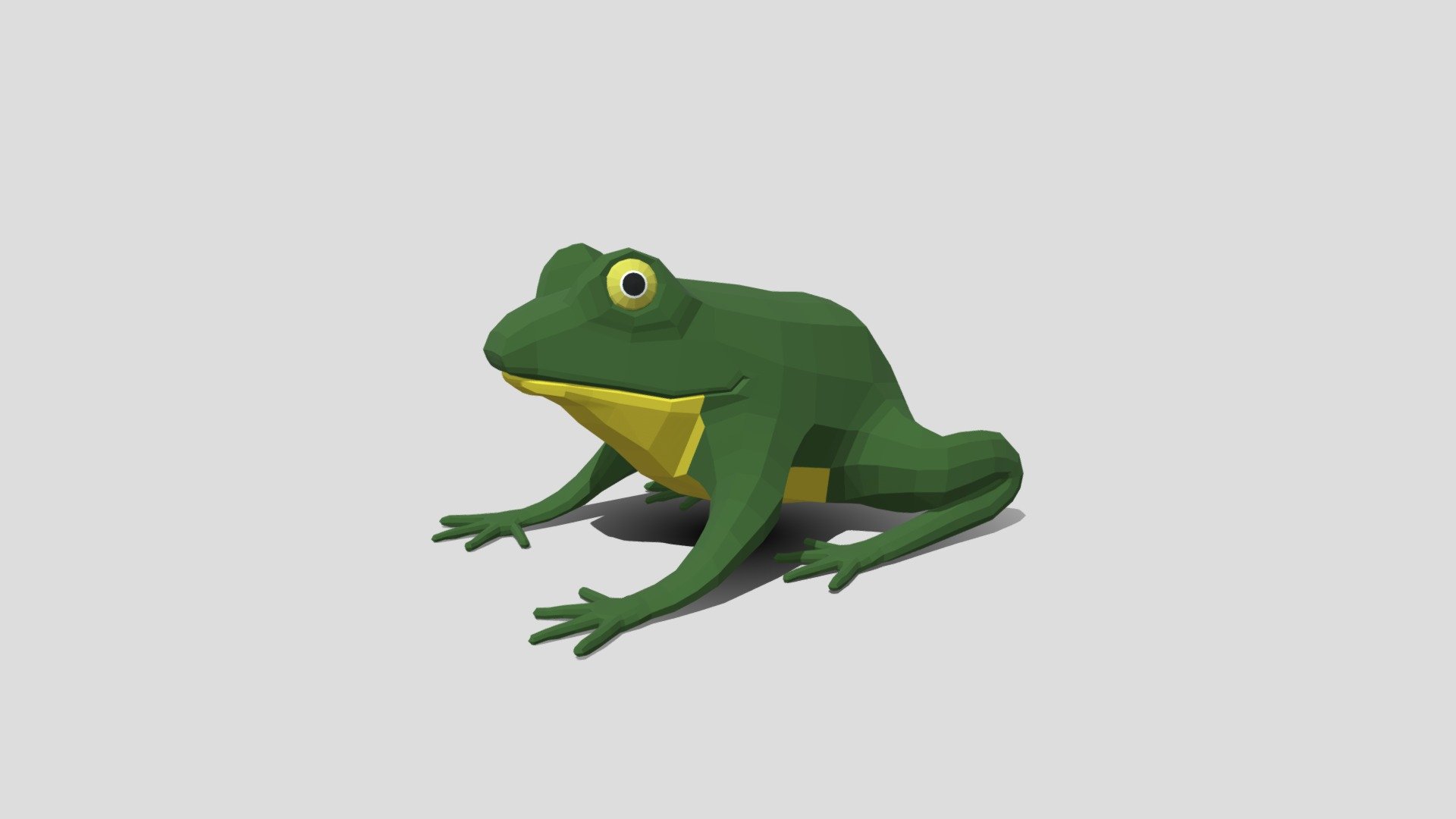 Low Poly Cartoon Frog 3d model