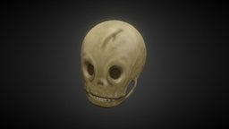 Stylized Cartoon Skull