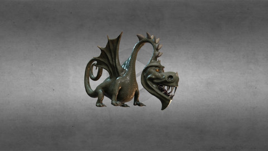 Cartoon Dragon 3d model